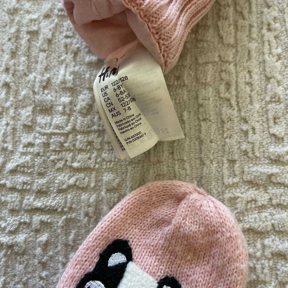 H&M Super Cute Toddler Pink Panda Mittens